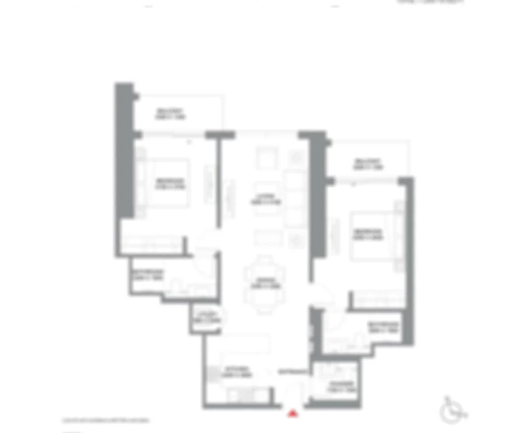 Sobha Sector 1 Greater Noida 2BHK + 2T floor plan